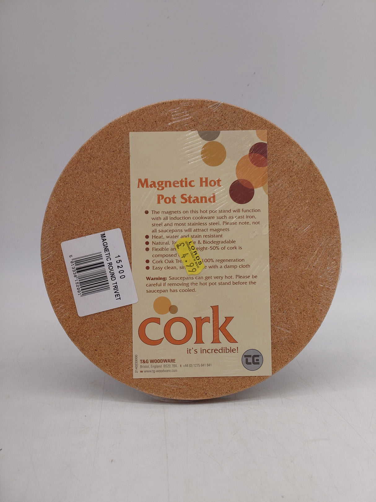 Magnetic cork hot pot stand