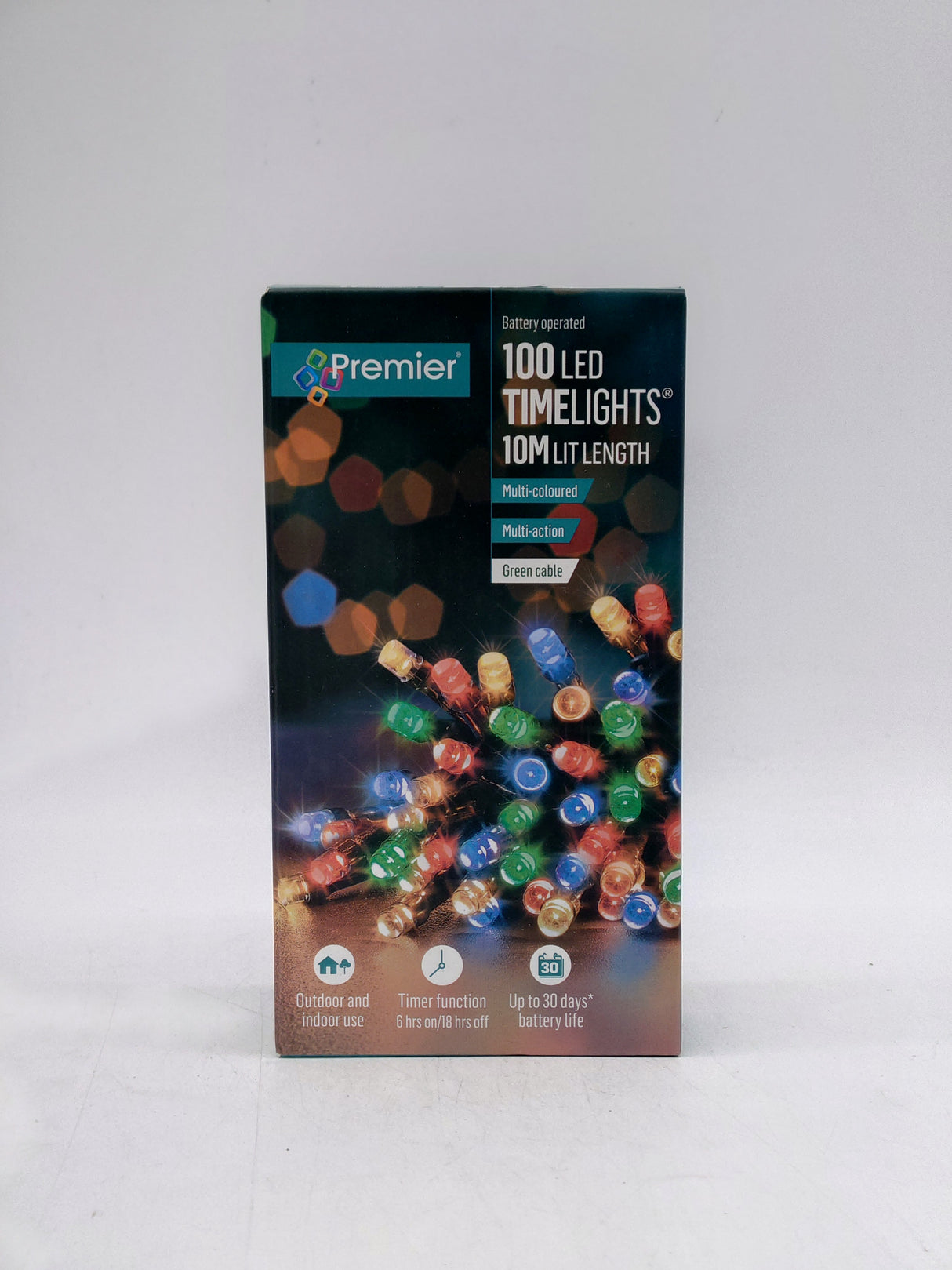 Premier 100 LED lights - Multi-Coloured (10m)