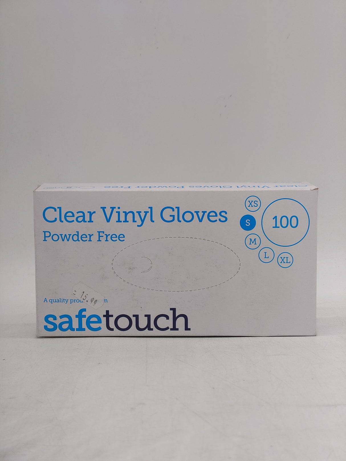 SafeTouch single use clear vinyl gloves - S (100pk)