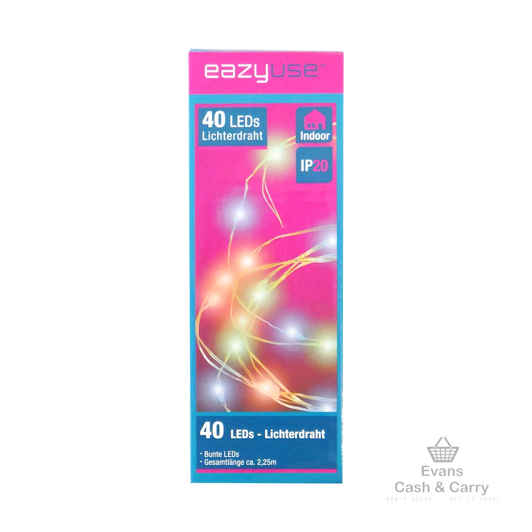 Eazyuse 40 LED Wire Lights - Colourful