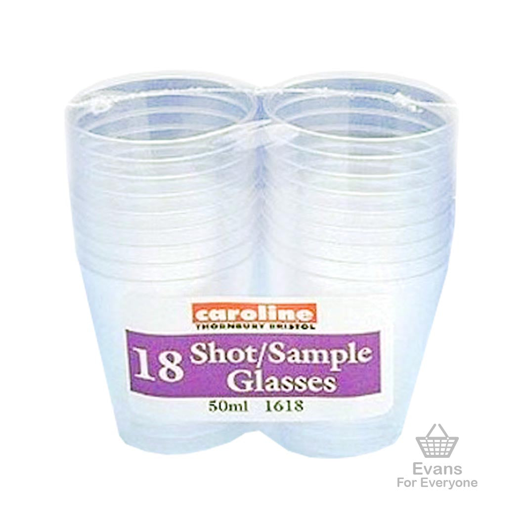 Caroline Plastic Shot Glasses (Pack of 18)