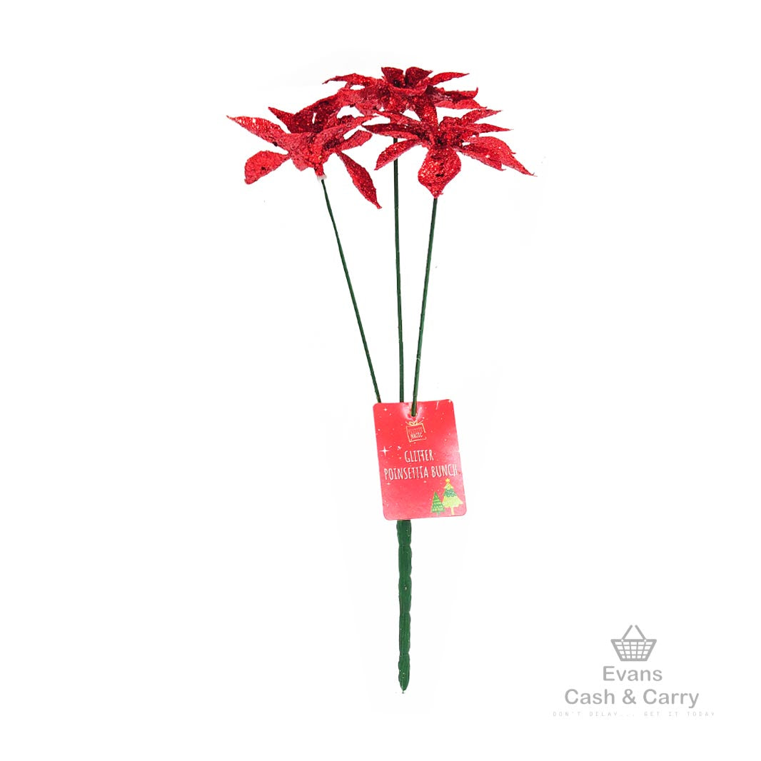 Glitter Poinsettia (Assorted)