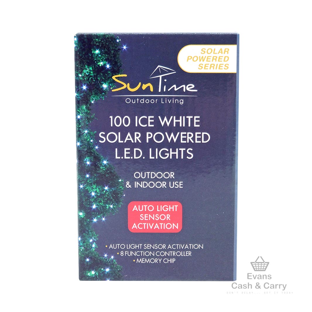 100 Battery Powered LED Lights - Ice White