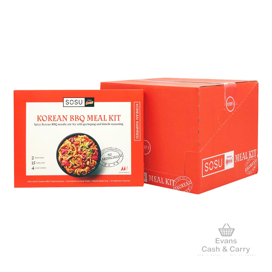 BBE 01 24 CASE Of Sosu Korean BBQ Noodle Meal Kit 8x212g Evans bbe-01-24-case-of-sosu-korean-bbq-noodle-meal-kit-8x212g-evans