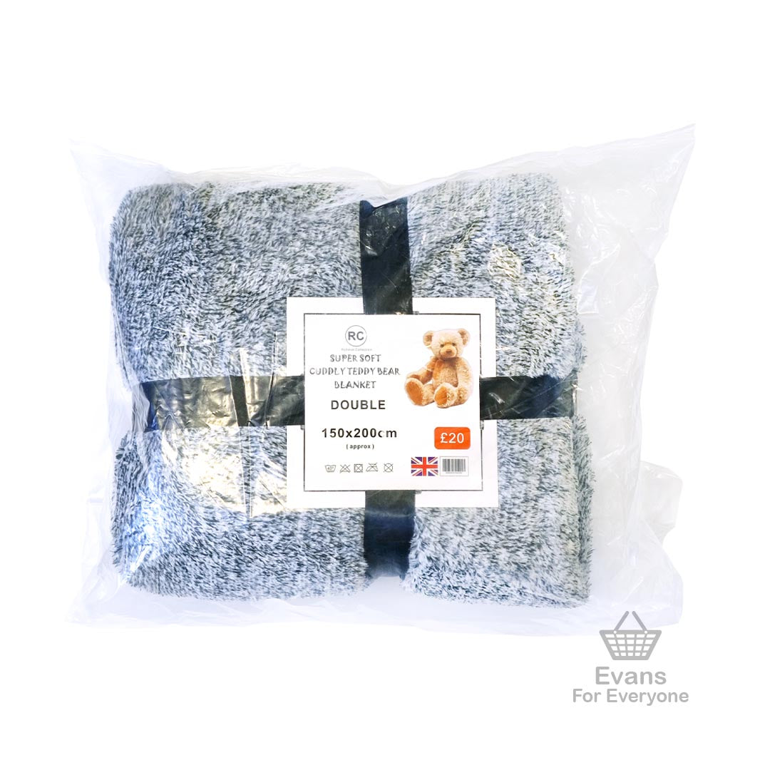 Supersoft Cuddly Teddybear Blanket - Assorted Colours