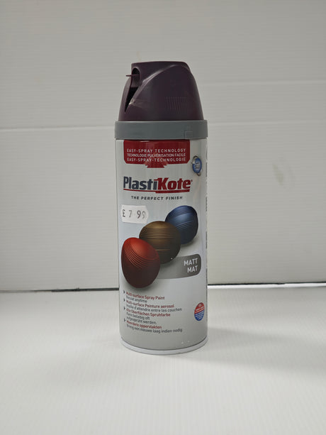 Plastikote MultiSurface Spray Paint - Matt (400ml)
