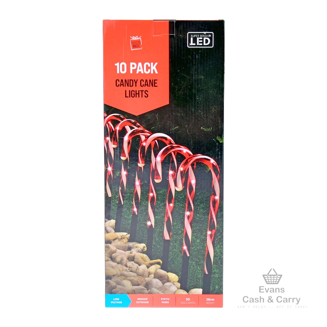 10 Pack Candy Cane Lights