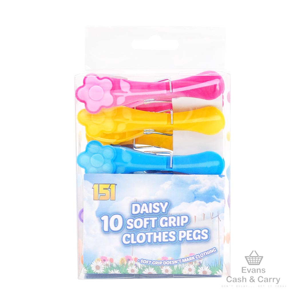 Soft Grip Flower Pegs (10 pack)