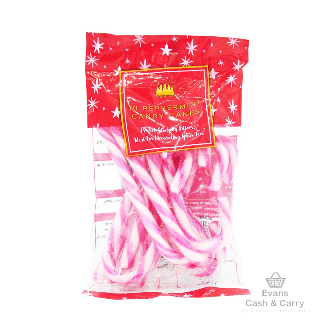 (BBE 01/24) Peppermint Candy Canes (10 pack) (60p each or 3 for £1.50)