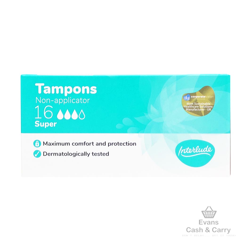 Interlude Tampons Non Applicator Super 16