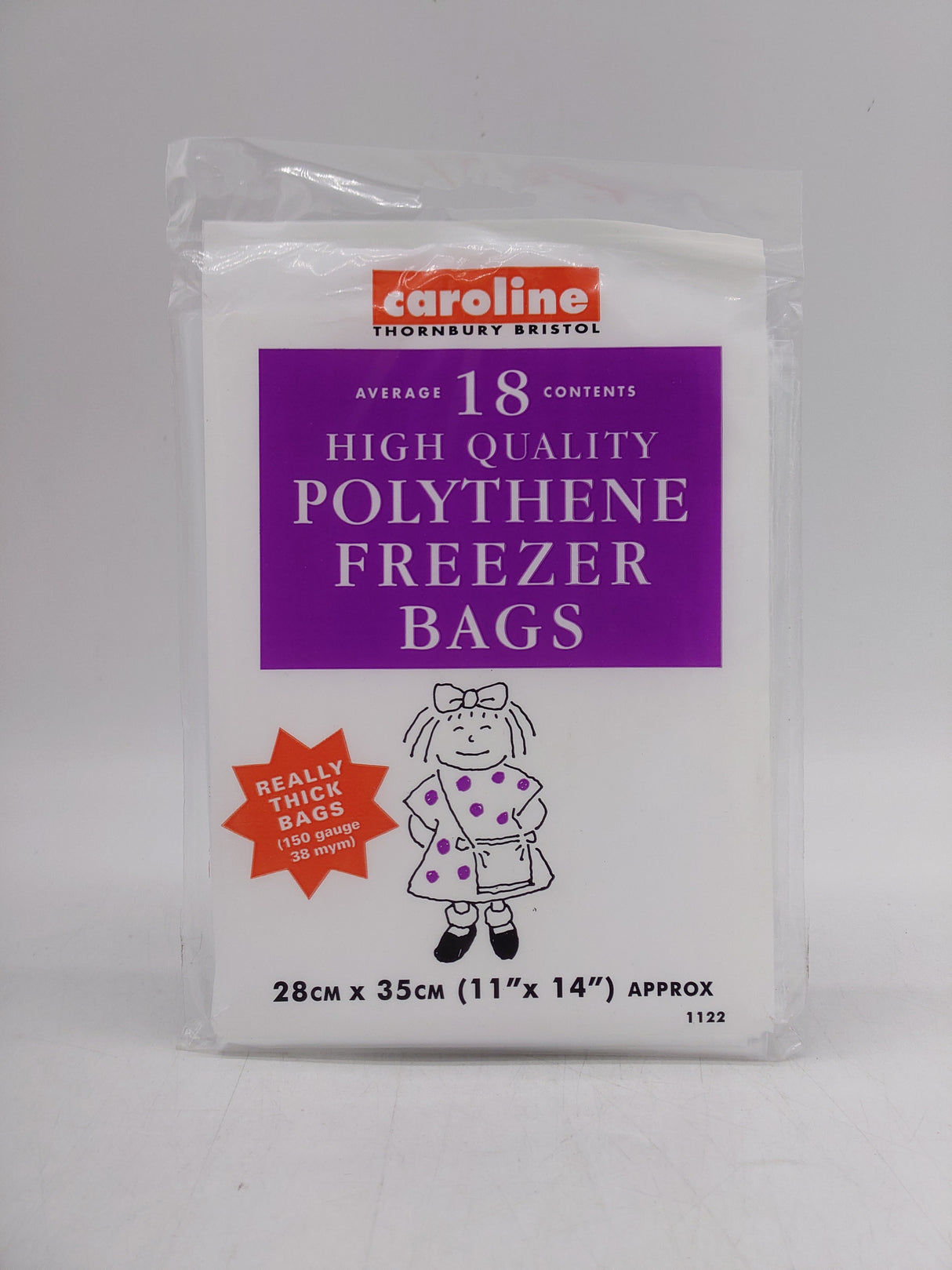 Caroline polythene freezer bags (18pk)