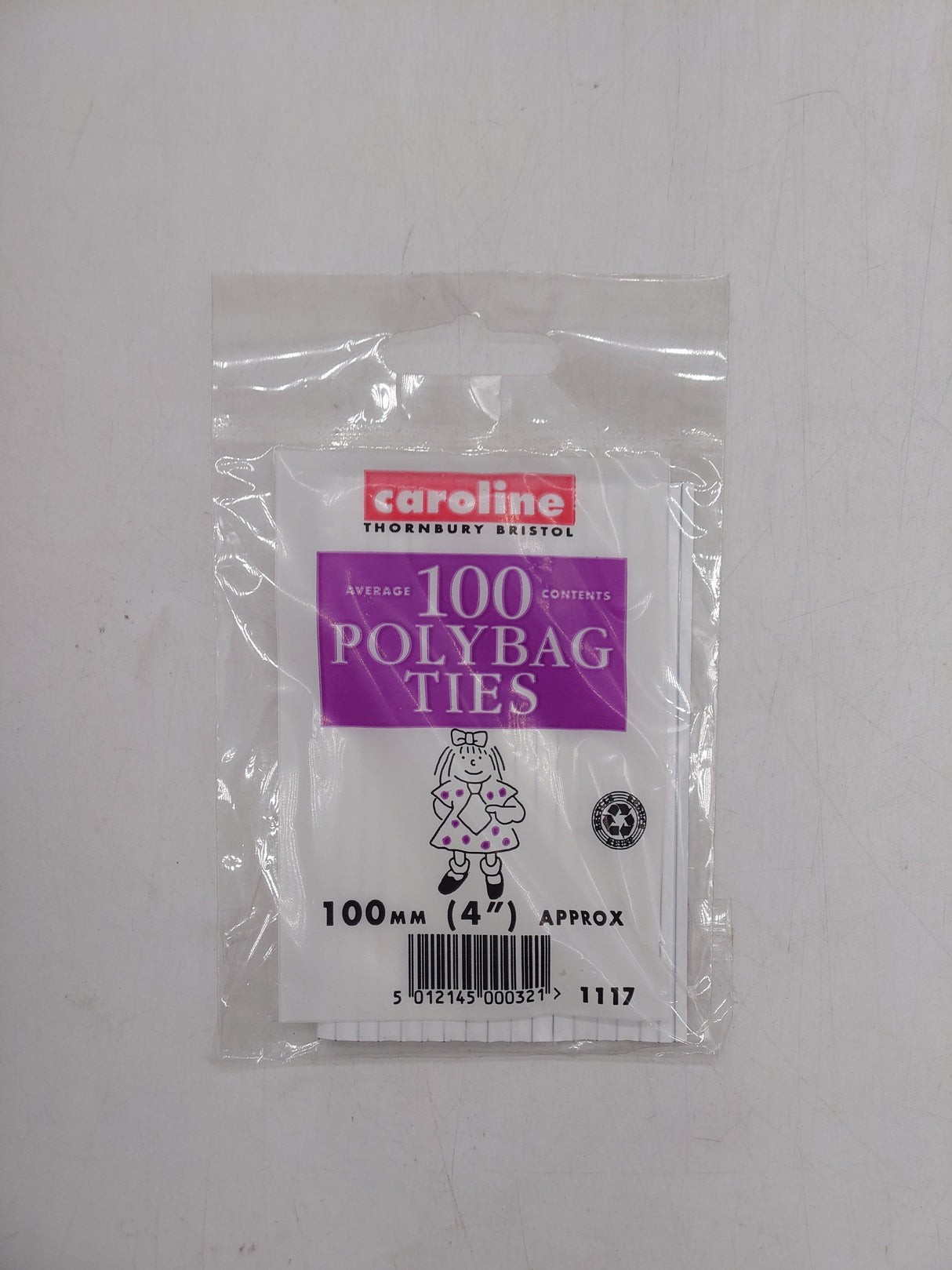 Caroline polybag ties (100pk)