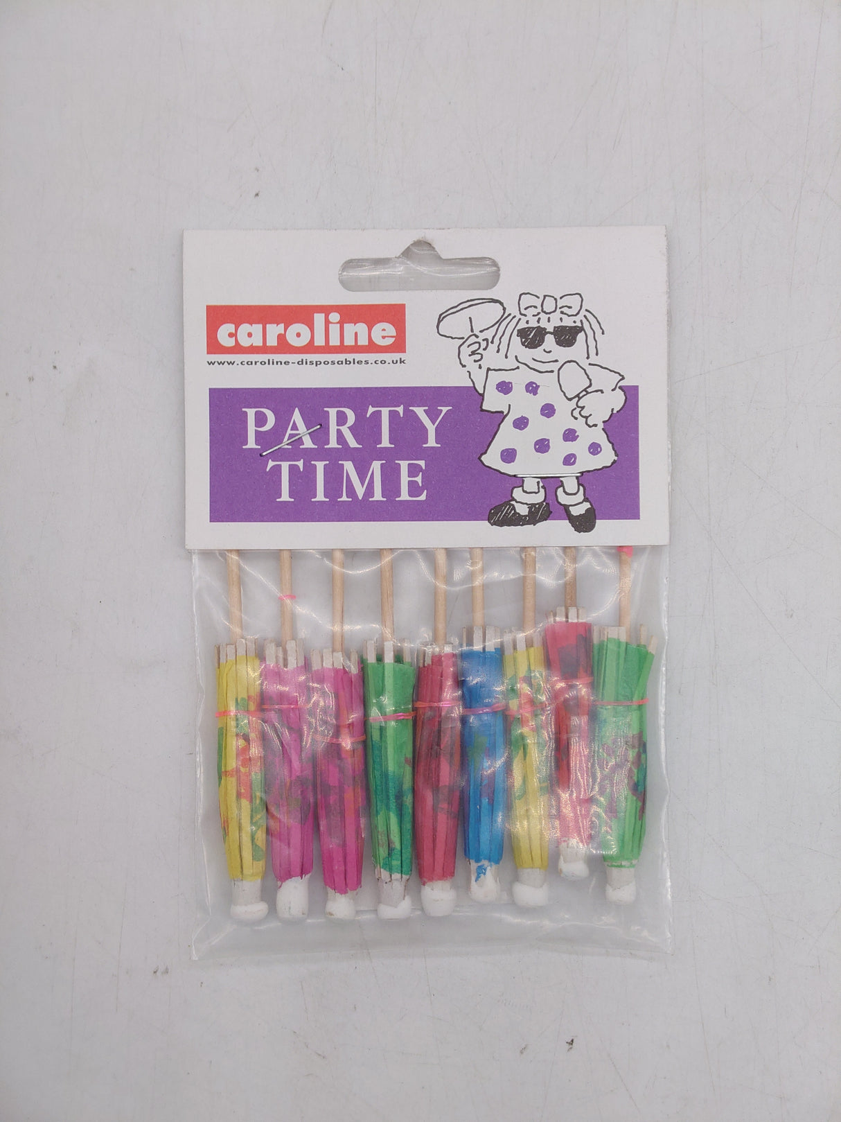 Caroline party time cocktail umbrellas (9pk)