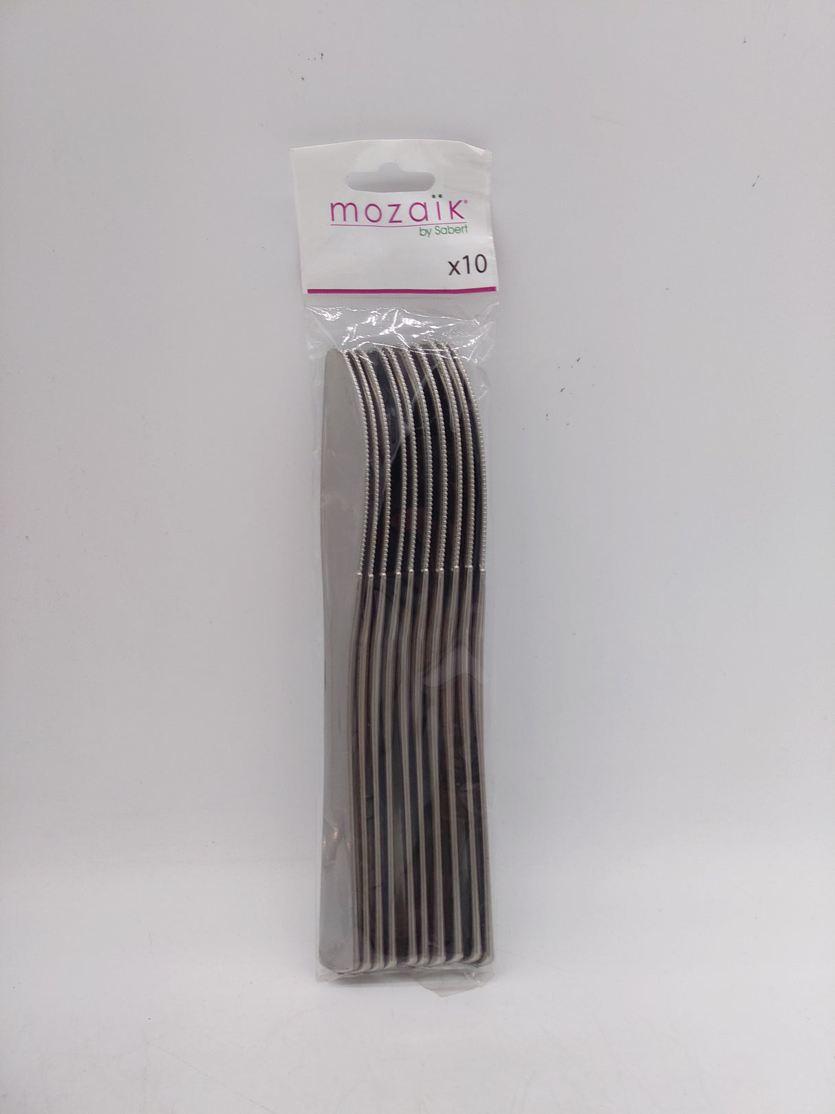 Mozaik silver plastic knives (10pk)