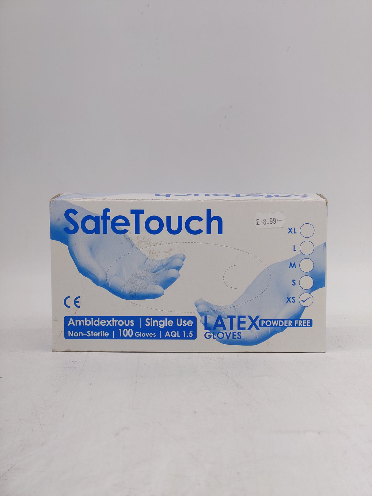 SafeTouch single use latex gloves - xs (100pk)