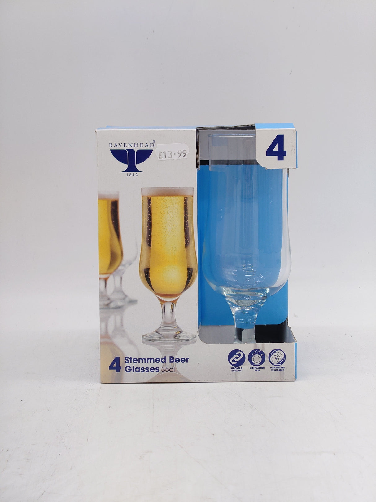 Ravenhead 4 stemmed beer glasses (35cl)