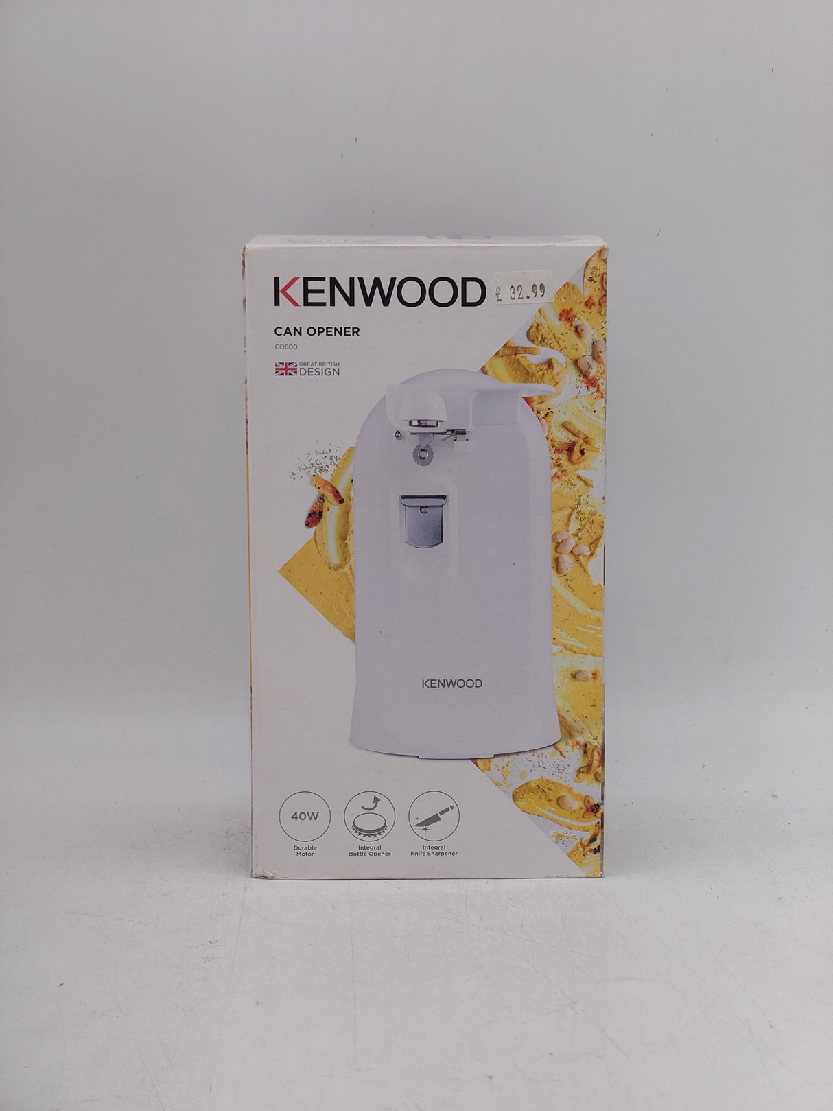 Kenwood can opener with built in bottle opener & knife sharpener