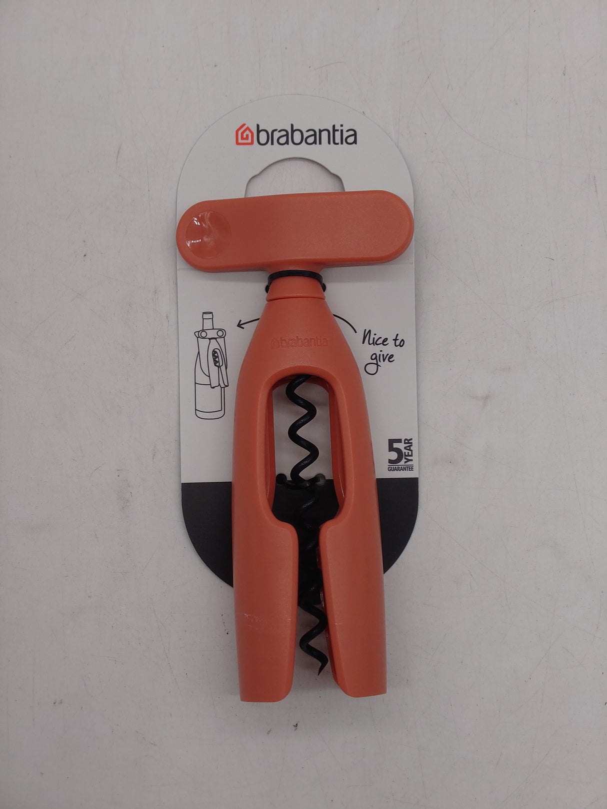 Brabantia wine corkscrew - Salmon pink