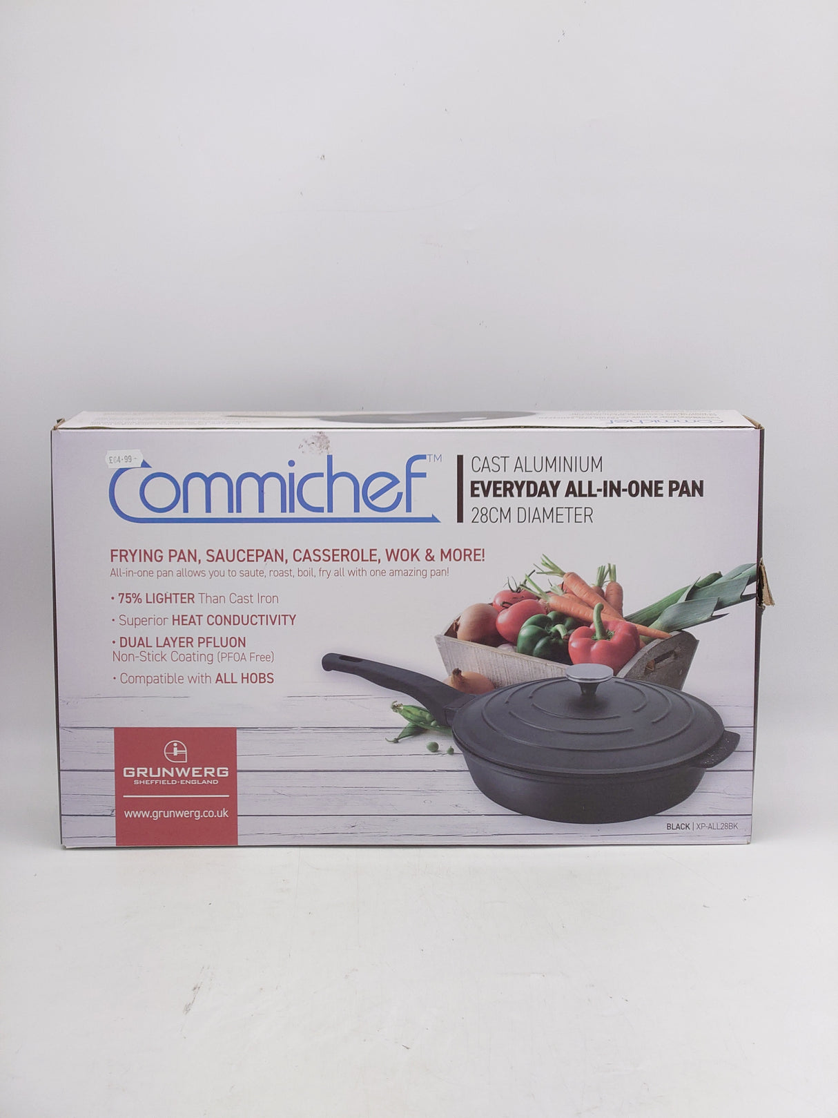 Commichef cast aluminium all-in-pan - (28cm) black