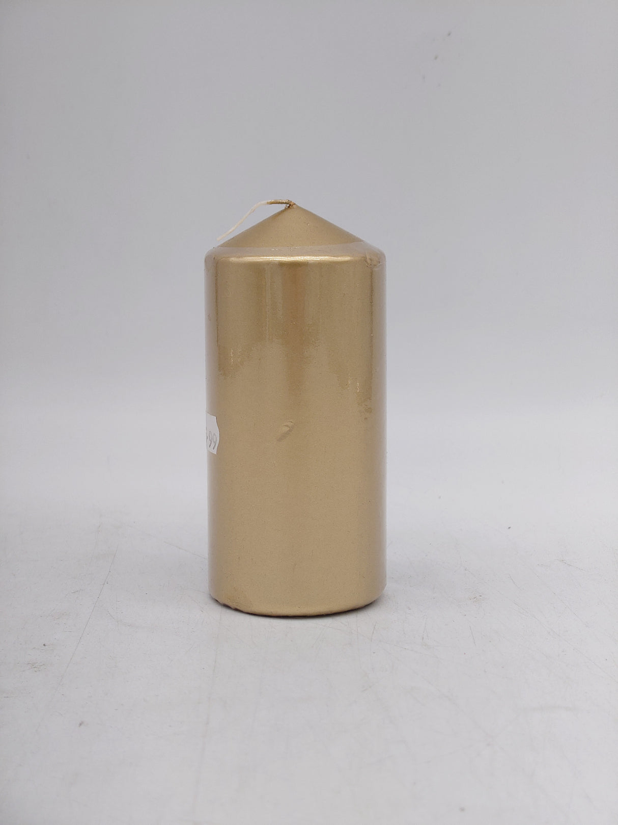 Golden pillar candle