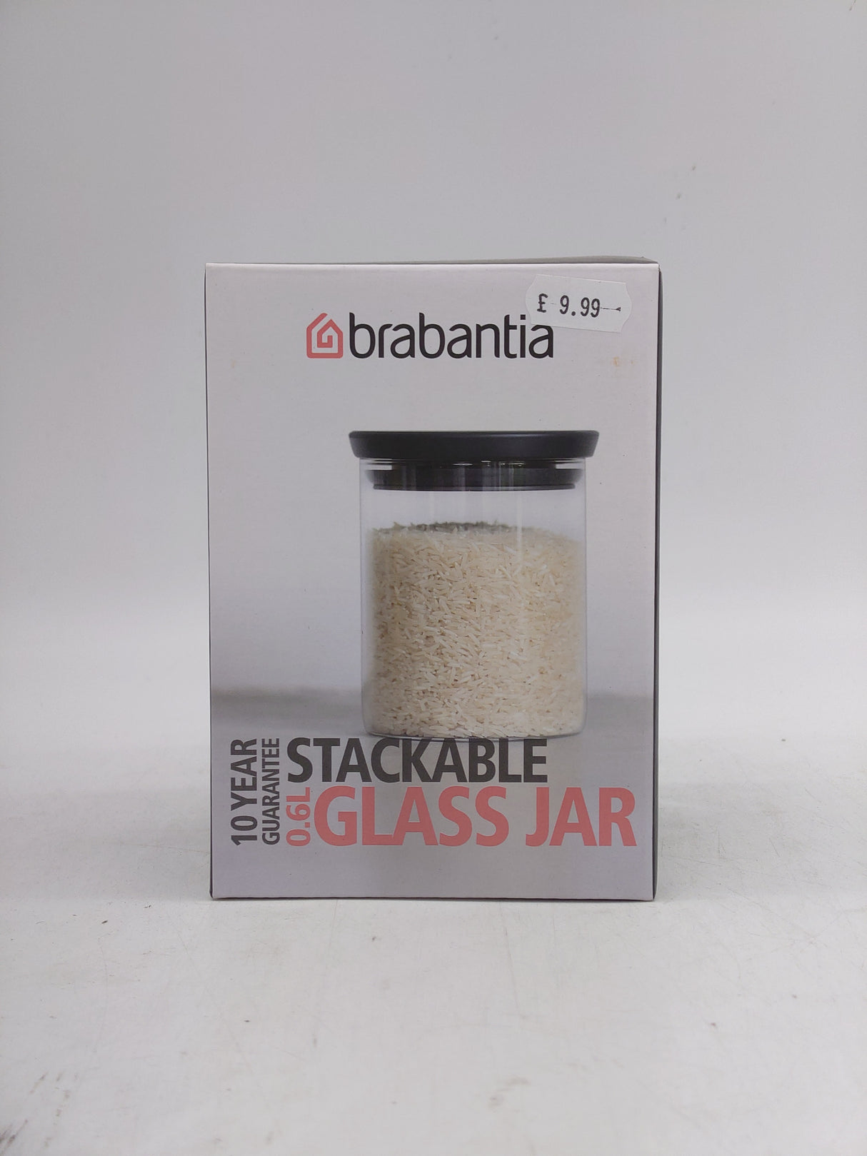 Brabantia stackable air tight glass jar (0.6L)