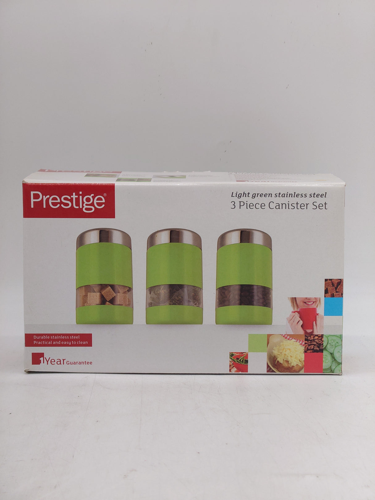 Prestige green stainless steel canister set (3pk)