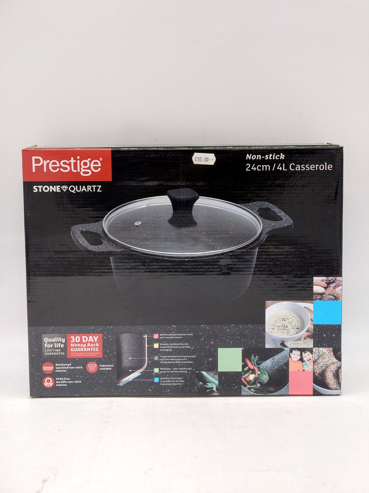 Prestige stone quartz cassorole dish (4L)