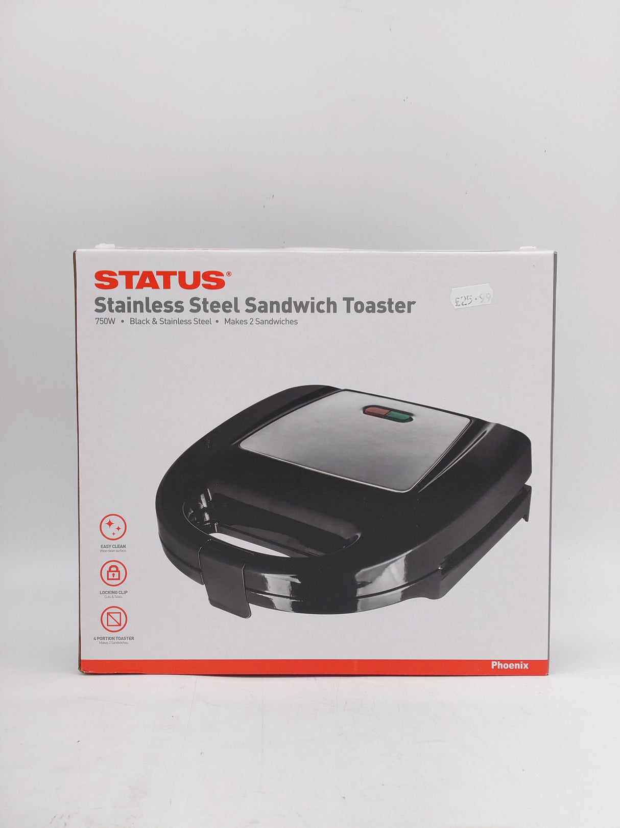 Status stainless steel sandwich toaster