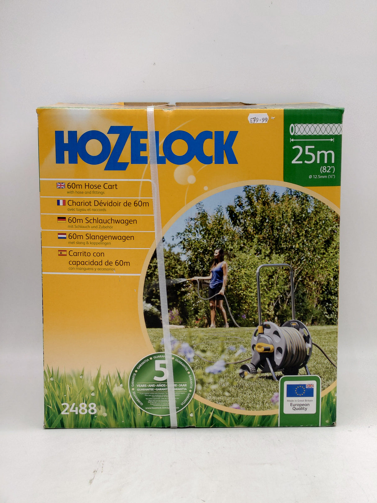 Hozelock hose with cart & fittings (25m)