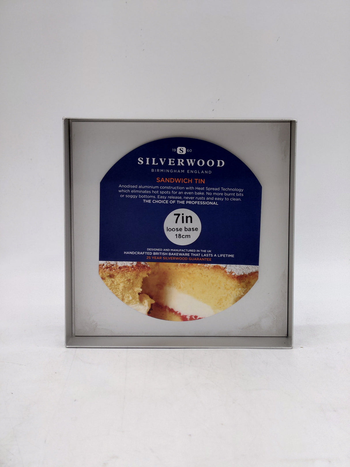 Silverwood square sandwich tin - 7"