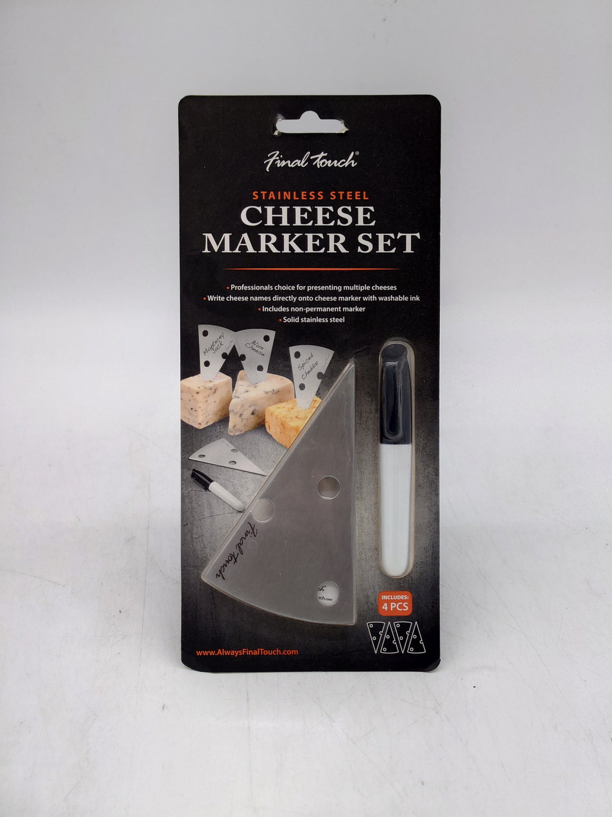 Stainless steel cheese marker set