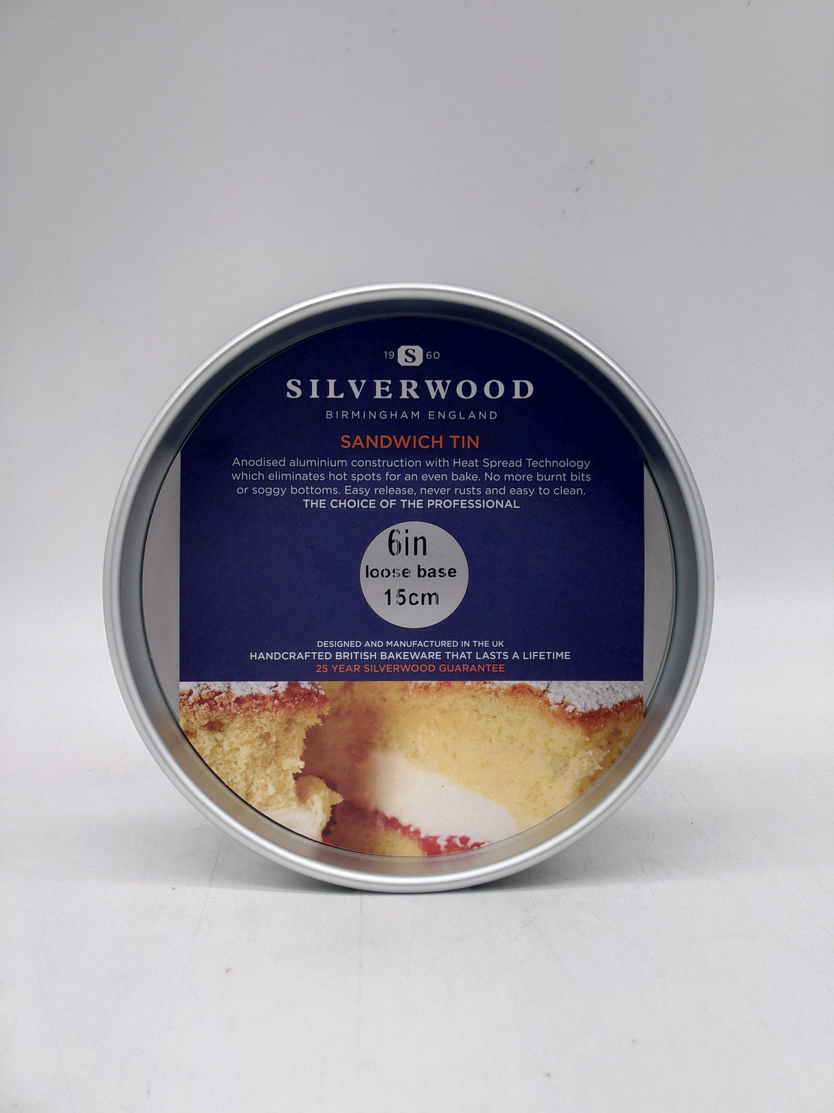 Silverwood round sandwich tin - 6"