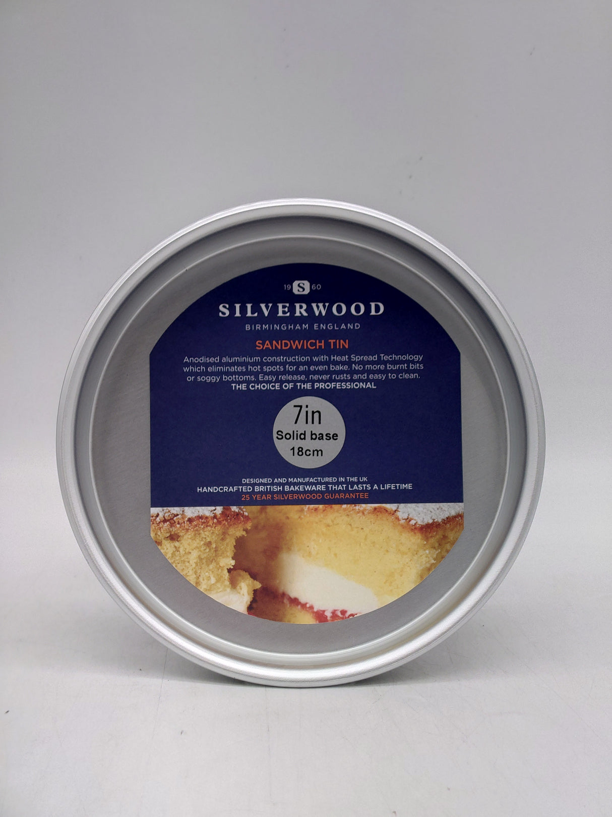 Silverwood round sandwich tin - 7"