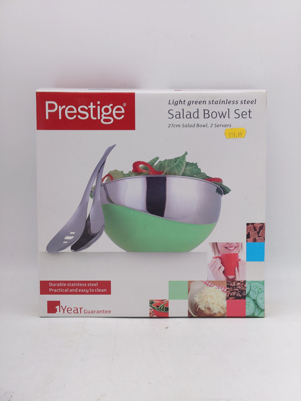 Prestige salad bowl set - light green stainless steel