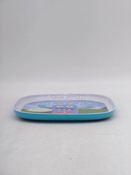 Tum tum trainee monster plastic plate - blue