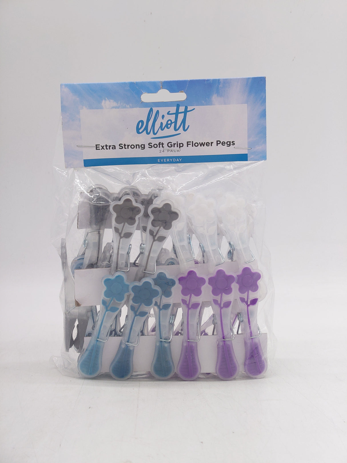 Elliot soft grip flower pegs (24pk)