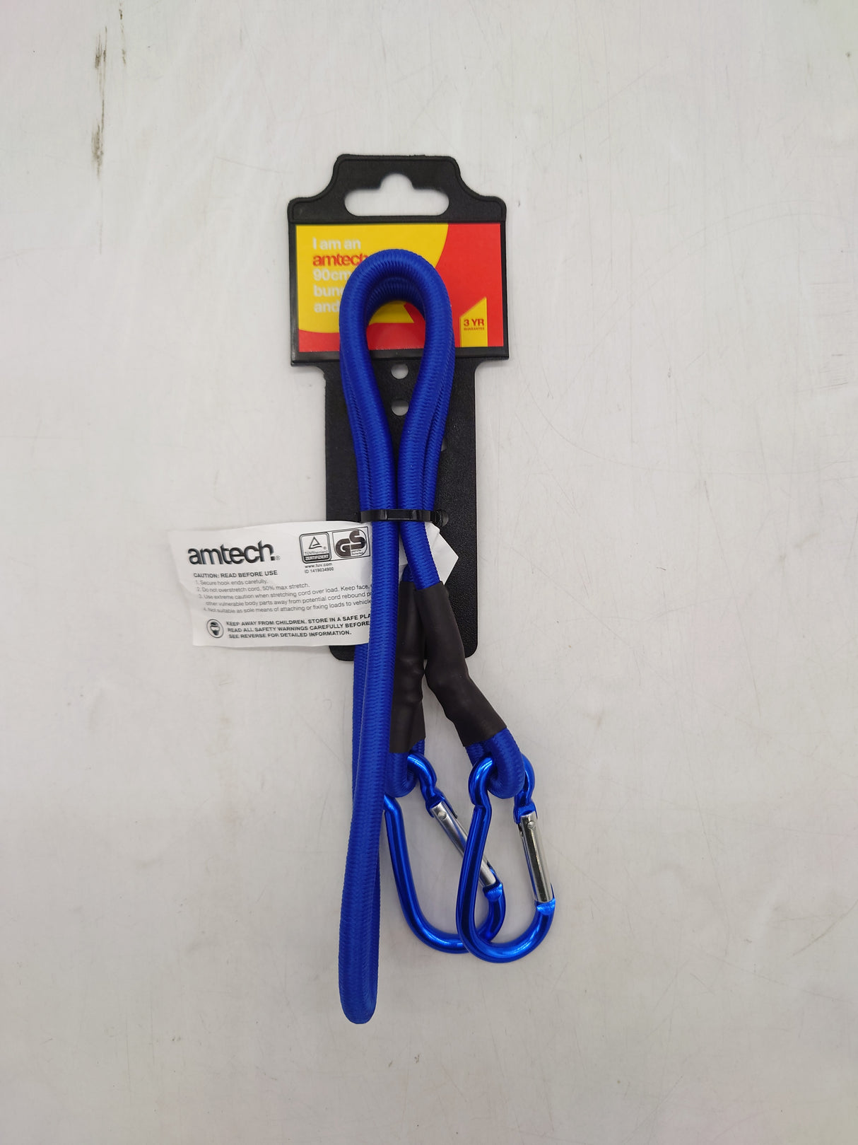 Amtech 90cm bungee cord & clips