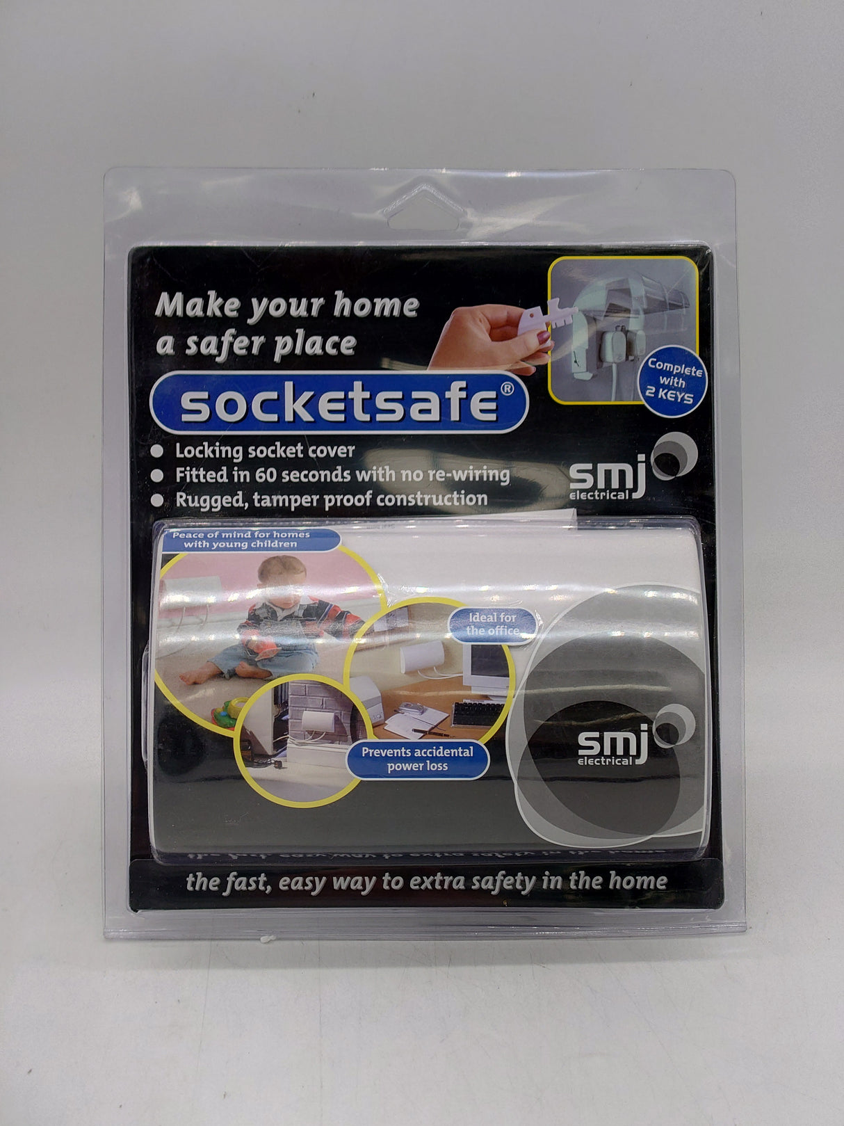 Socketsafe locking double socket cover