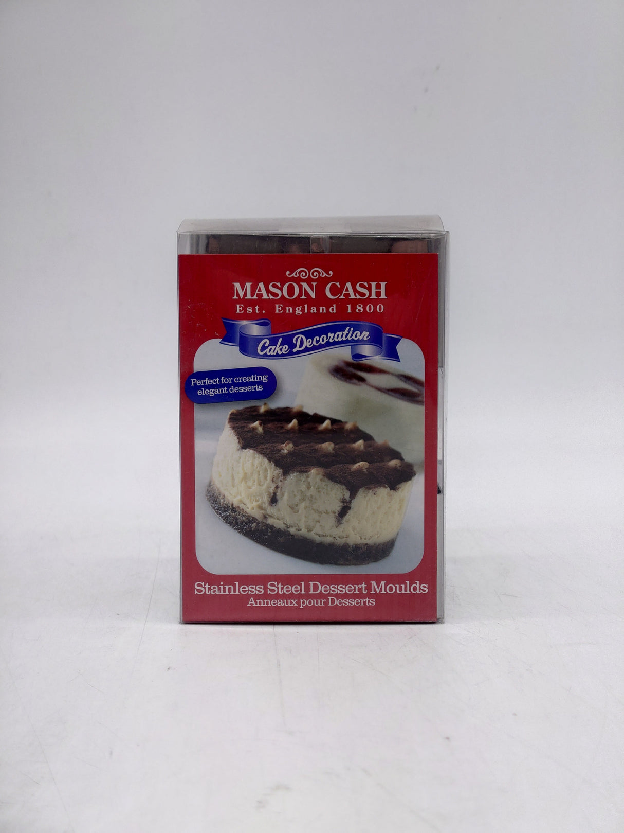 Mason Cash stainless steel dessert mould - square (3pk)