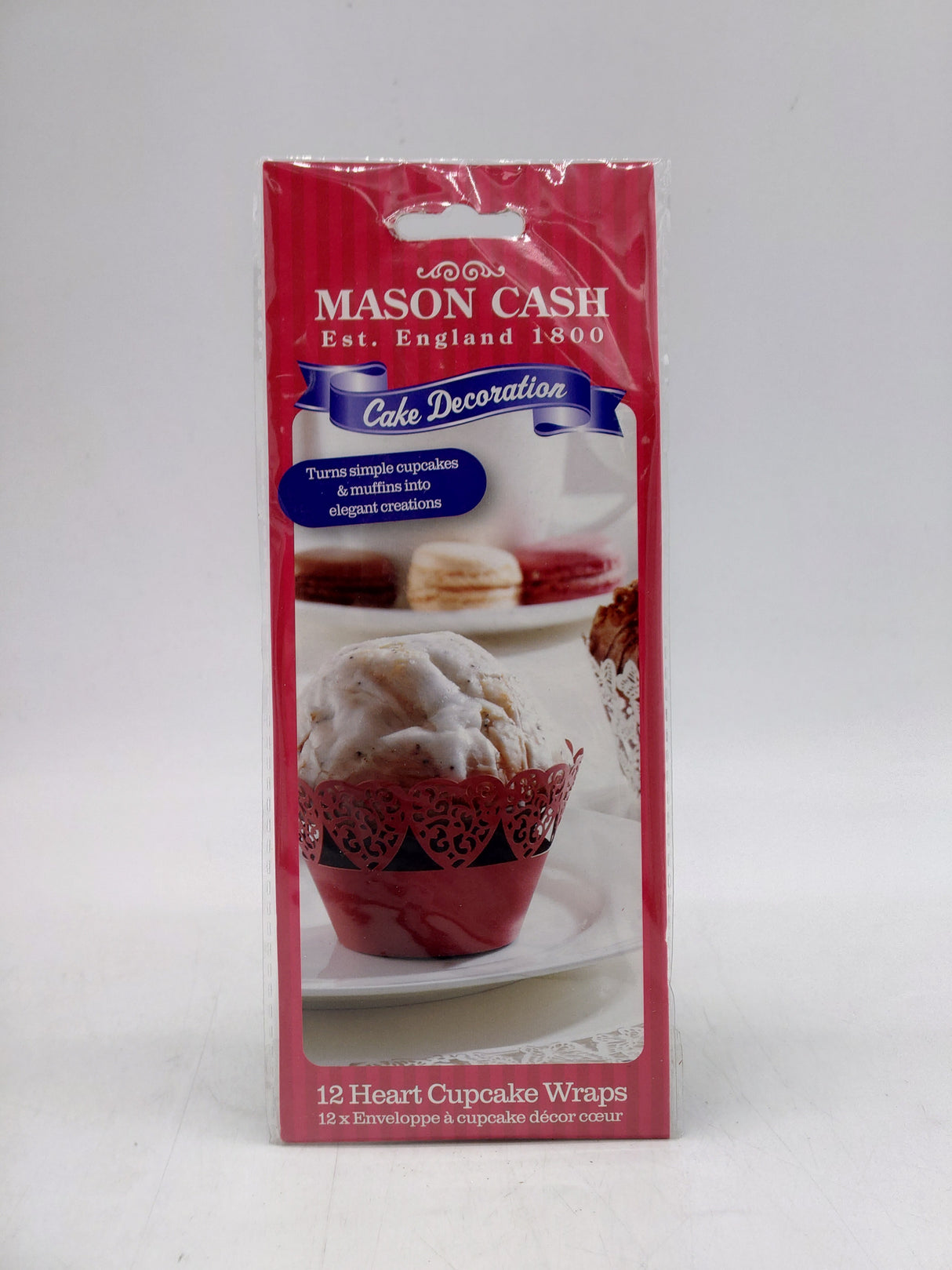 Mason Cash heart cupcake wraps (12pk) - Red