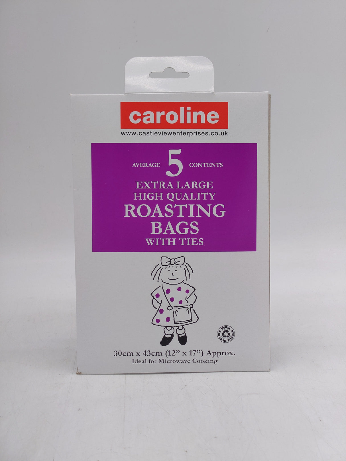 Caroline roasting bags with ties - XL (5pk)