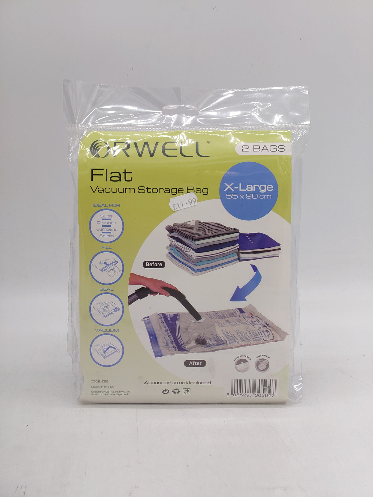 Orwell vacuum travel bags - extra large (2pk)