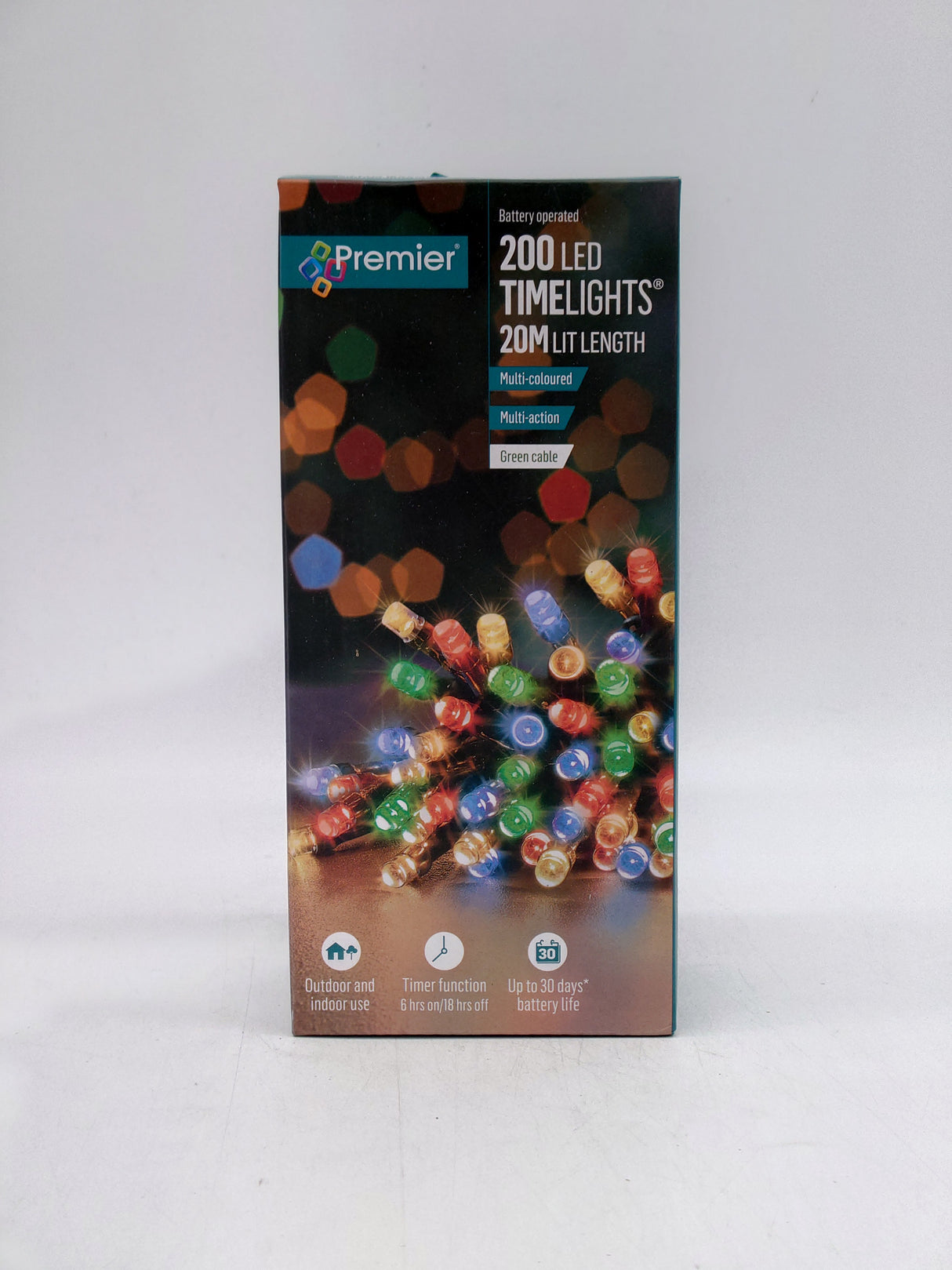 Premier 200 LED lights - Multi-Coloured (20m)