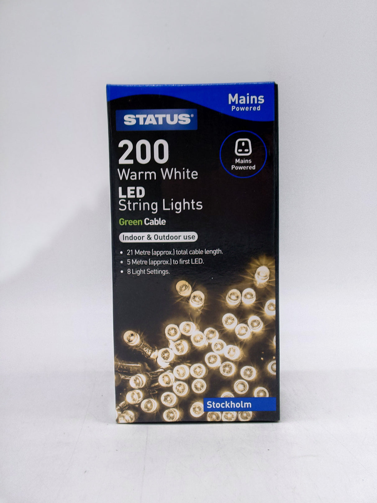 Status 200 LED lights - warm white (21m)