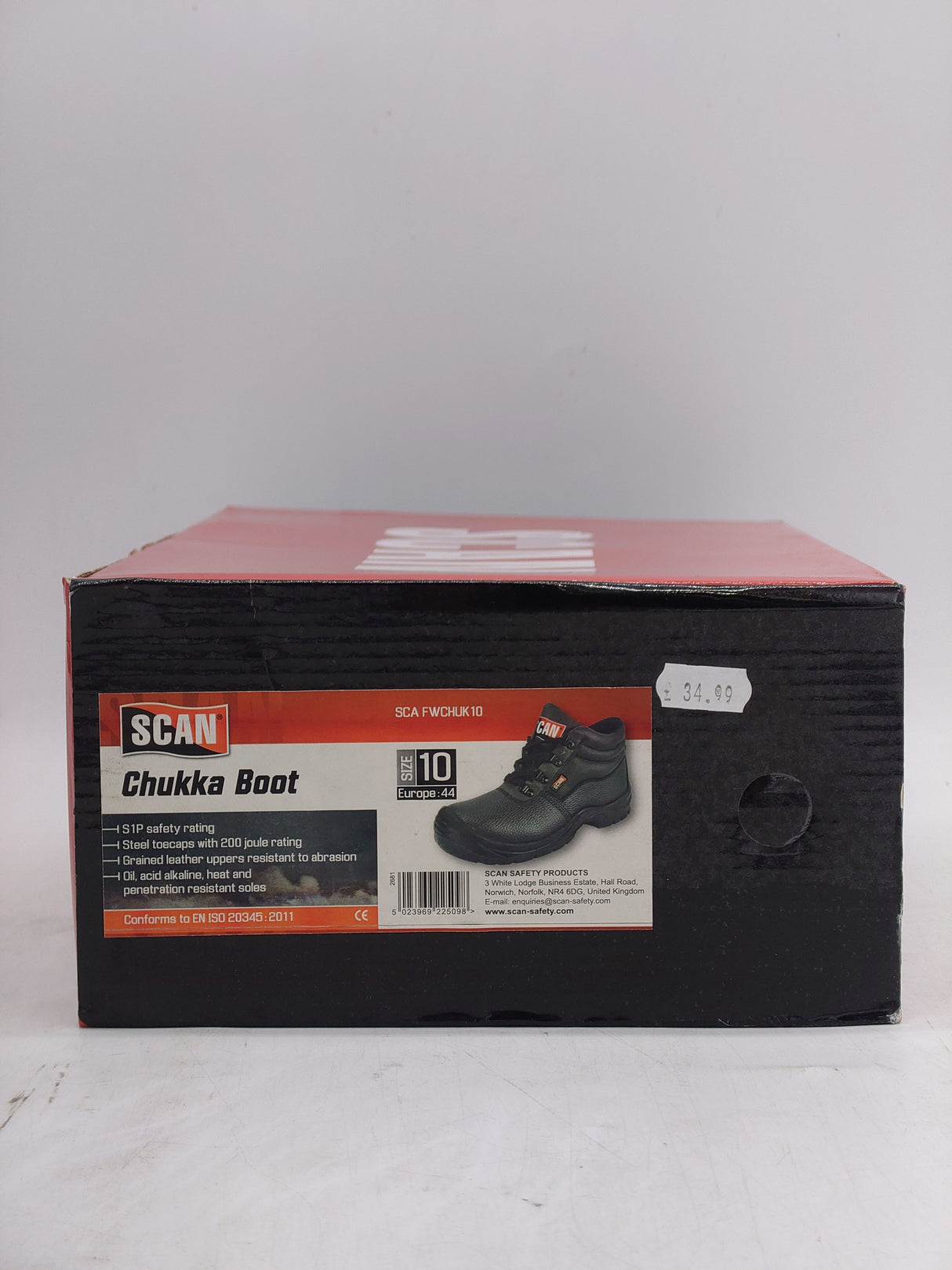 Scan steel toe cap boots - size 10