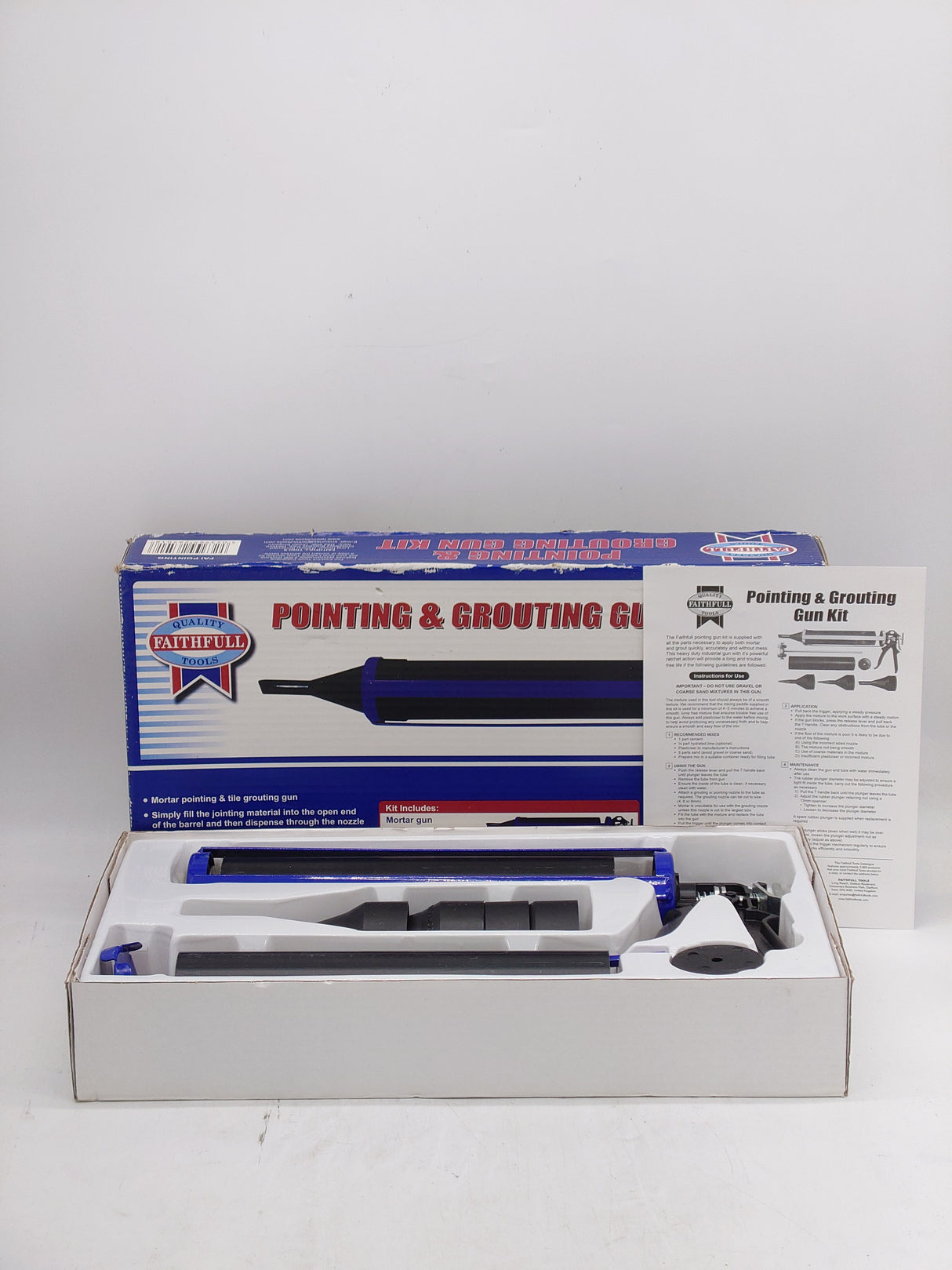 Faithfull pointing and grouting gun kit