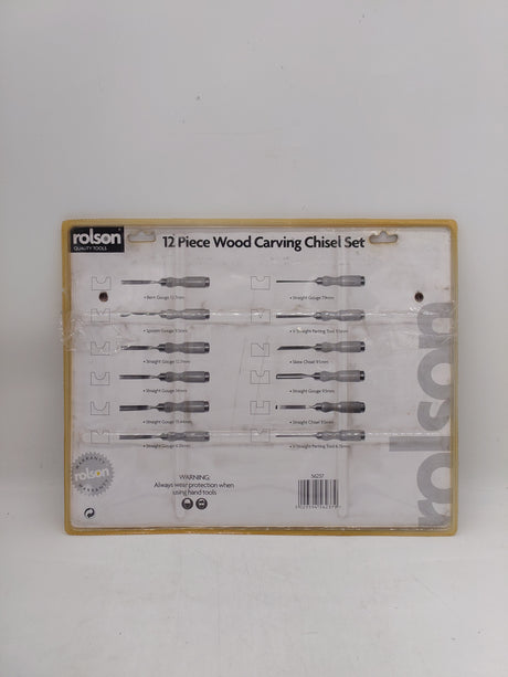 Rolson 12pc Wood carving chisel set