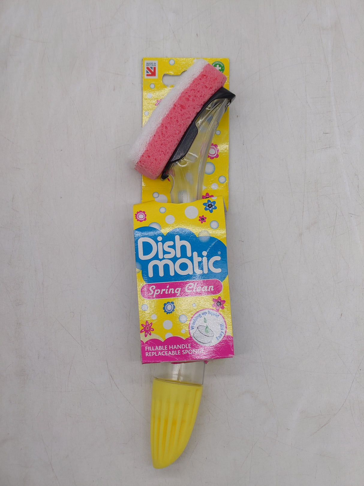 Dishmatic refillable dish sponge with handle