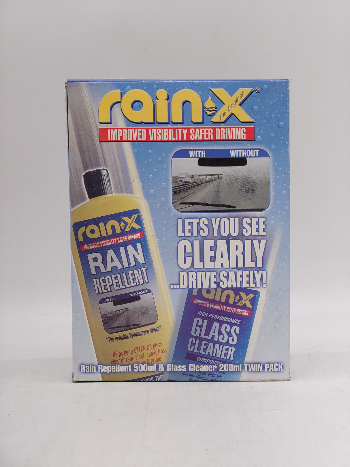 Rain-X rain repellent (500ml) & glass cleaner (200ml) kit