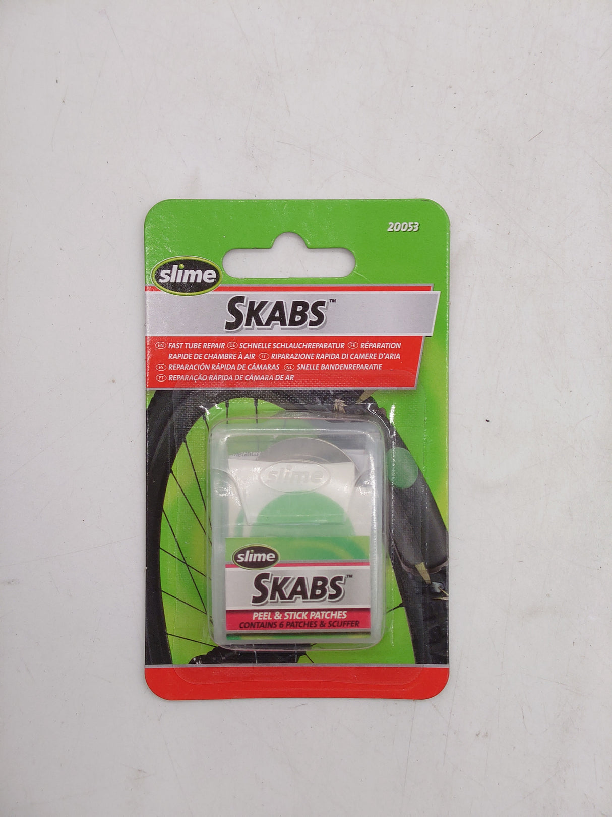 Slime Skabs pre-glued bike puncture patches (6pk + scuffer)